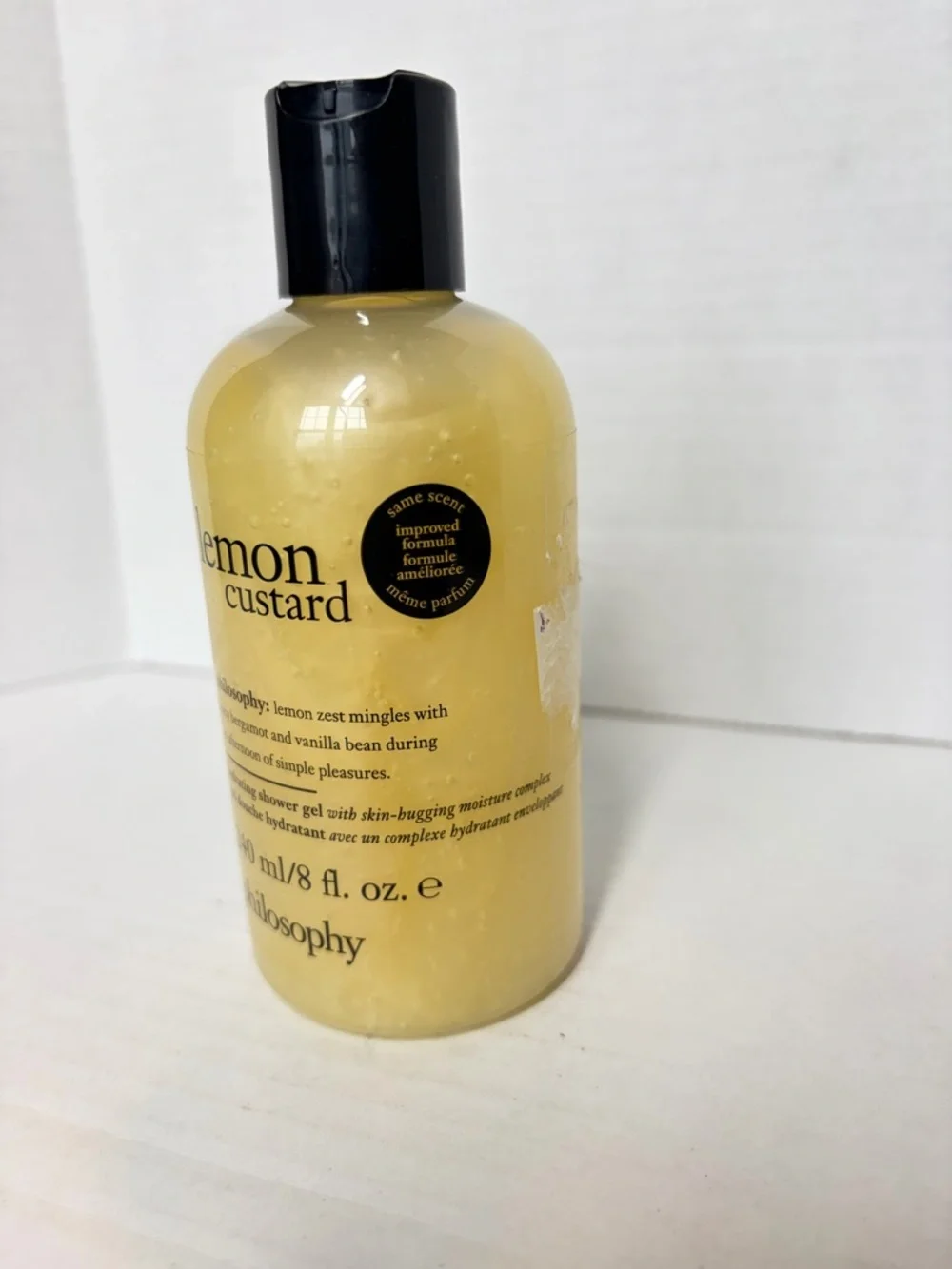 Philosophy Lemon Custard Hydrating Shower Gel 8 oz Bergamot Vanilla Bath Wash - Picture 3 of 7